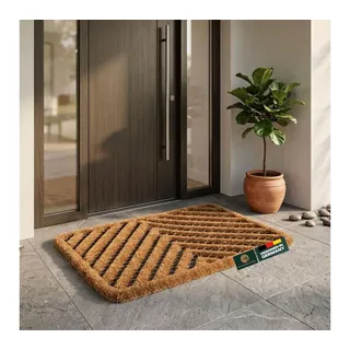 Waidmeister Fußmatte Fußmatte Kokos Außen 40x60 cm – Wetterfeste Schmutzfangmatte beige