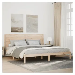 vidaXL Massivholzbett 180 x 220 cm Beige