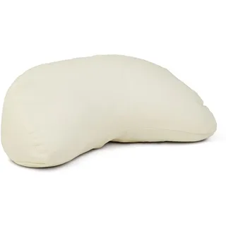 Bodhi Meditationskissen Halbmond | Bodenkissen für Yoga & Meditation | Yogi MOND ECO | 100 % Bio-Baumwollbezug | Yogakissen halbmondförmig mit Buchweizenfüllung | Ergonomisches Halbmondkissen