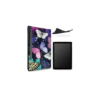 Entworfen für Samsung Galaxy Tab S6 26,7 cm (10,5 Zoll) 2019 SM – T860/T865 Hülle, matte TPU-Gummi-Rückseite mit farbigem Schmetterling, schmal, Gummi, weiches Silikon, stoßfeste Schutzhülle mit