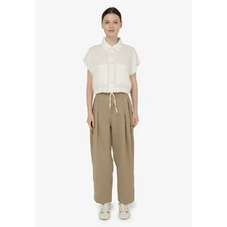 Freshlions Klassische Bluse FRESHLIONS "Savannah", Damen, Gr. L, weiß, 100% Leinen, unifarben, normal, Blusen, mit lockerer Passform