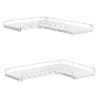 VASAGLE Eckregal 2er Set 29 x 40 x 14 cm Weiß