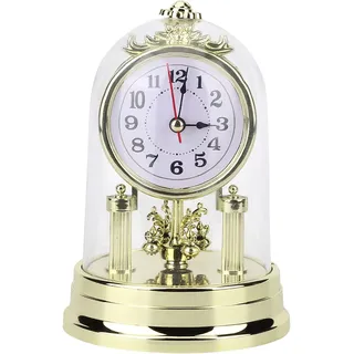 Antike Vintage-tischuhr Aus Metall, Klassische, Geräuschlose Vintage-tischuhr Für Zuhause, Büro, Regal, Wohnzimmerdekoration (gold)