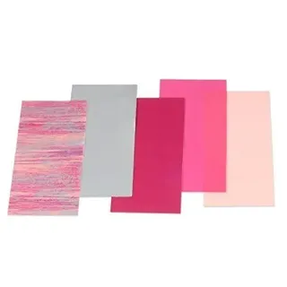 Wachsplatten/Verzierwachs Sortiment "Rosa gemustert (Mischung)" (5 Bögen / 175 x 80 x 0,5 mm) TOP QUALITÄT