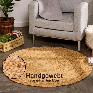 Myflair Lola Juteteppich Ø 100 cm Beige