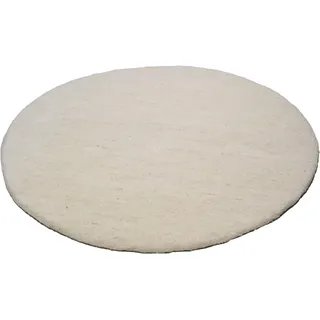 THEKO Wollteppich THEKO "Maloronga Uni", beige, H:24mm Ø:250cm, Wolle, Teppiche, echter Berber Teppich, reine Wolle, handgeknüpft