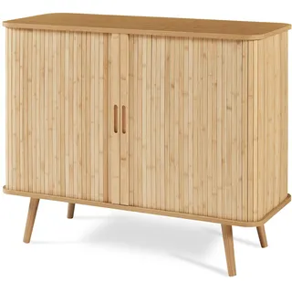 [en.casa] Nordkapp 100 x 40 x 80 cm Bambus / Beige