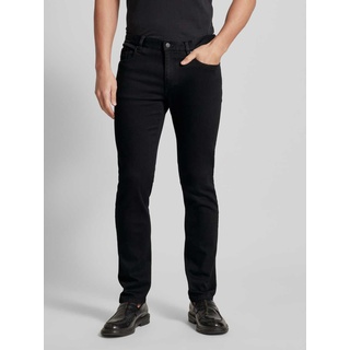 Regular Fit Jeans im 5-Pocket-Design Modell 'Pipe', Black, 33/32