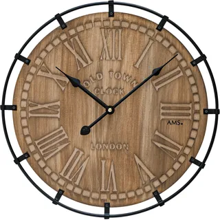 AMS Wanduhr W9616 40,0 9616 braun