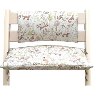 Blausberg Baby - Sitzkissen Kissen Polster Set Junior für Tripp Trapp ohne Schlitz im Sitzkissen, Materialien OEKO-TEX® Standard 100 zertifiziert (Fuchs Beige)