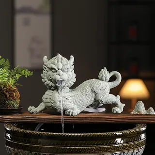 ZYZSY Gartenbrunnen Im Freien Wasserspeier Für Teich Wasserspiel, Brunnenfigur für Garten-Teich Mini-Teich, für Gartenteiche, Terrassen - Balkone - Maritime Deko(32 * 12 * 20cm/12.5 * 4.7 * 7.9)