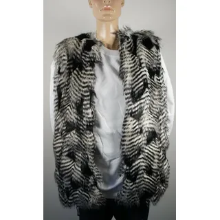 Tom Tailor Denim Multicoloured fake fur vest Gr M Damen Weste NEU/24 *UVP 89,95€