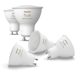 Philips Hue White & Color Ambiance GU10 LED Spot 5er Pack (400 lm), dimmbare LED Lampen für das Hue Lichtsystem mit 16 Mio. Farben, smarte Lichtsteuerung über Sprache und App