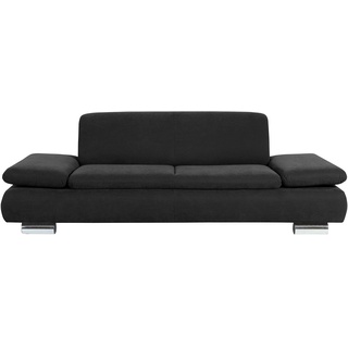 Max Winzer Sofa 2,5-Sitzer Terrence Veloursstoff schwarz