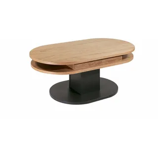 58 aufm Kessel Couchtisch Charis Schwarz Wildeiche 60 x 60 x 110 cm
