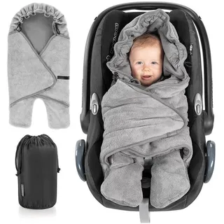 zamboo Einschlagdecke für Babyschale - leicht gefüttert in Grau