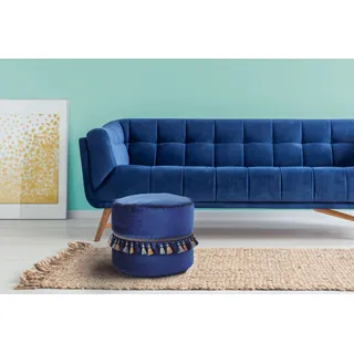Kayoom Pouf Taj Mahal 225 Polyester 45 x 38 x 45 cm Blau
