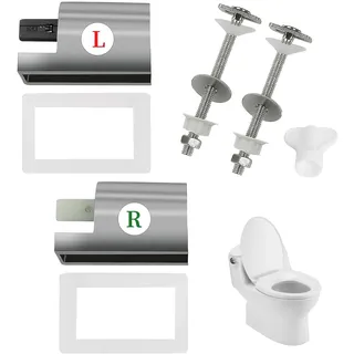 Universal Wc Sitz Befestigung, Toilettensitz Wc-Sitz Zubehör Absenkautomatik Soft Close, Wc Sitz Scharniere Abs Ersatzscharniere für Feste Toilettensitzteile Zu Installieren