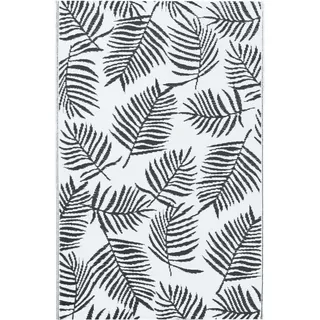 vidaXL Arakil Outdoor-Teppich 160 x 230 cm Weiß/Schwarz