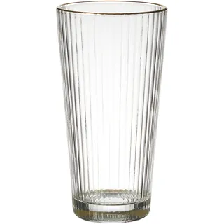 HOME DECO FACTORY Vase mit Goldrand 400 ml Dekoration Weiß | Polyester, Vase, goldene Bordüre, 400 ml, Dekoration und täglicher Gebrauch, Blumen, Tischservice, Weiß