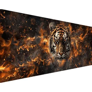 Malen Nach Zahlen Erwachsene Tier Malen Nach Zahlen Tiger DIY Paint by Numbers Adult Kinder Mit Pinseln und Acrylfarbe Malen Nach Zahlen Set für Geschenke und Home Haus Deko (Rahmenlos,40x80cm) Y-3