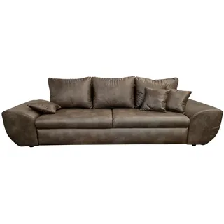luma-home Big-Sofa Leder 2-Sitzer Braun