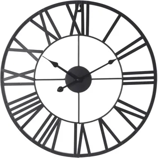 H&S Collection STRINA 47 cm Römische Ziffern Schwarz