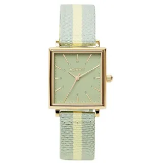 Esprit Chronograph Edelstahluhr mit gewebtem Armband goldfarben