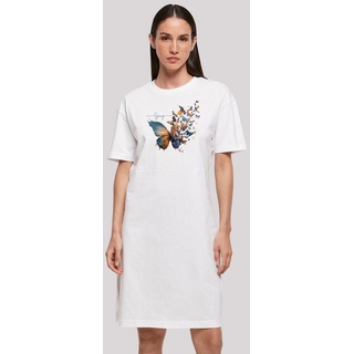 F4NT4STIC Shirtkleid Schmetterling Frühlings Oversize Kleid Print weiß XXL