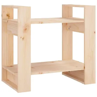 vidaXL Bücherregal Raumteiler Standregal Aktenregal Wandregal Regal Raumtrenner Aufbewahrung Büroregal 60x35x57cm Massivholz Kiefer