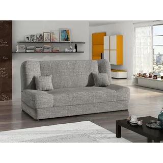 Mirjan24 Schlafcouch Lawa 05 mit Bettkasten 2-Sitzer Grau