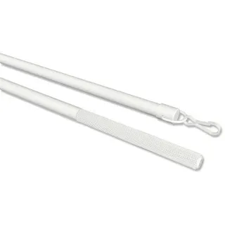 Interdeco Schleuderstäbe/Gardinenstäbe (2 Stück) Weiß aus Aluminium für Gardinen/Vorhänge, Simply, 125 cm