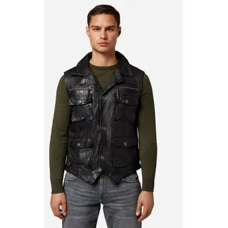 RICANO Lederweste SK Vest Hochwertiges Lamm Leder schwarz 3XL