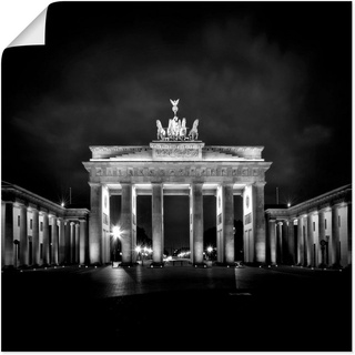 Artland Wandbild Berlin Brandenburger Tor I, Gebäude (1 St), als Leinwandbild, Poster in verschied. Größen schwarz 40 cm x 40 cm