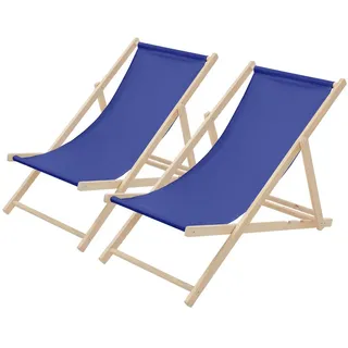 ECD Germany Sonnenliege 100 x 83 x 57,5 cm Blau