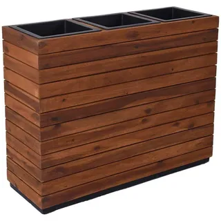 VIVANNO Pflanzkübel Holz ELEMENTO Kasten - Akazienbraun Gestreift (1 St), 95x33x75 cm braun 21 l | 95 cm x 75 cm x 33 cm