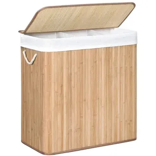 Songmics Wäschekorb 150 l Braun
