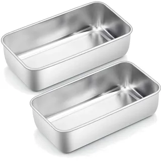 Homikit Kastenform 2er Set Edelstahl 23,5 x 12,6 x 6 cm