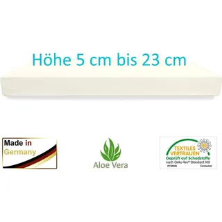 Dibapur Multivital - (80x200 x 14 cm) Orthopädische Kaltschaummatratze - H2,5 Mittelfest bis fest - Aloe Vera glatt Bezug 60 °C - - Germany