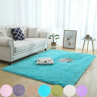 AMCER Teppich Modern 120x180cm, kurzflor Teppich, Trendig Flauschiger, Für Wohnzimmer Badezimmer - Blau