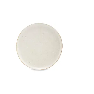 House Doctor Großer Teller Pion Weiß | Gesprenkeltes Geschirr aus Steingut | Zeitloses dänisches Design für Hygge-Lebensgefühl, Large, Cream White