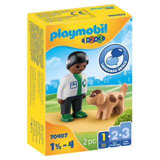 PLAYMOBIL® Tierarzt mit Hund - Playmobil 1.2.3