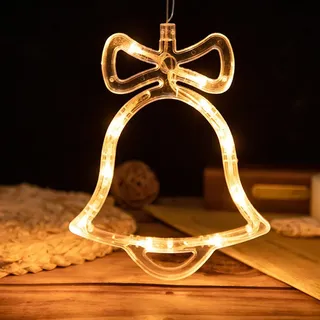 Led Fensterlicht Saugnapf, Hängende Fenster Lichterkette Innen, Fensterdeko hängend Batteriebetrieben, Weihnachtsbeleuchtung für Weihnachtsbaum ... - Weiß
