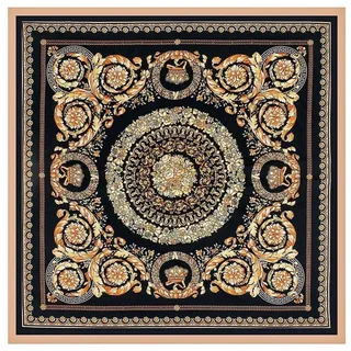 Yurosiay Damen Seidentuch 90x90cm Vintage Bedrucktes Halstuch Barockstil Satin Schal Damen Quadrate Faux Seidenschal Elegant Satin Kopftuch Bandana Halstuch Halstücher für Frauen Rot