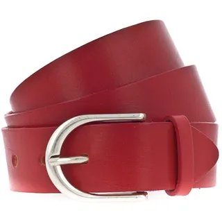Vanzetti Damen Leder Gürtel Damengürtel Vollrindleder rot 35 mm - 105