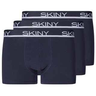 SKINY Herren Boxer Shorts 3er Pack - Trunks, Pants, Unterwäsche Set, Cotton Stretch Marine S