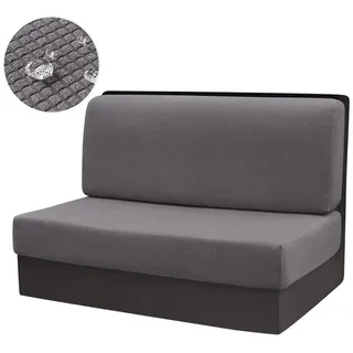 Coonoor Sofaschoner 2 Stück Camper Kissenbezüge, Bezüge Für Wohnwagenpolster Jacquard, Wohnmobil-Sitzbezüge für Anhänger, Sofa-Sitzkissenbezüge grau