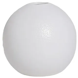 Keramik Kugelvase rund Vase minimalistisch Blumenvase für Pampasgras Trockenblumen Tischdeko Wohnzimmer Esstisch Büro Innenbereich Moderne Dekoration Geschenkidee,Weiß,14,5 x 14cm