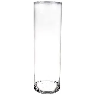INNA-Glas Bodenvase Große Glasvase Zylinder Sanya AIR, klar, 50cm, Ø15cm weiß