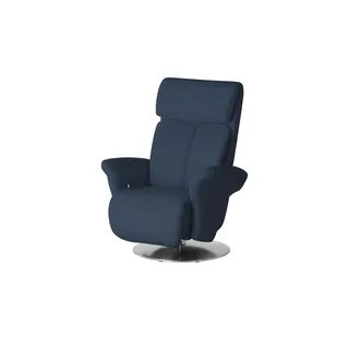 HIMOLLA Sessel 7227 Leder 82 x 107 x 88 cm Blau mit Relaxfunktion